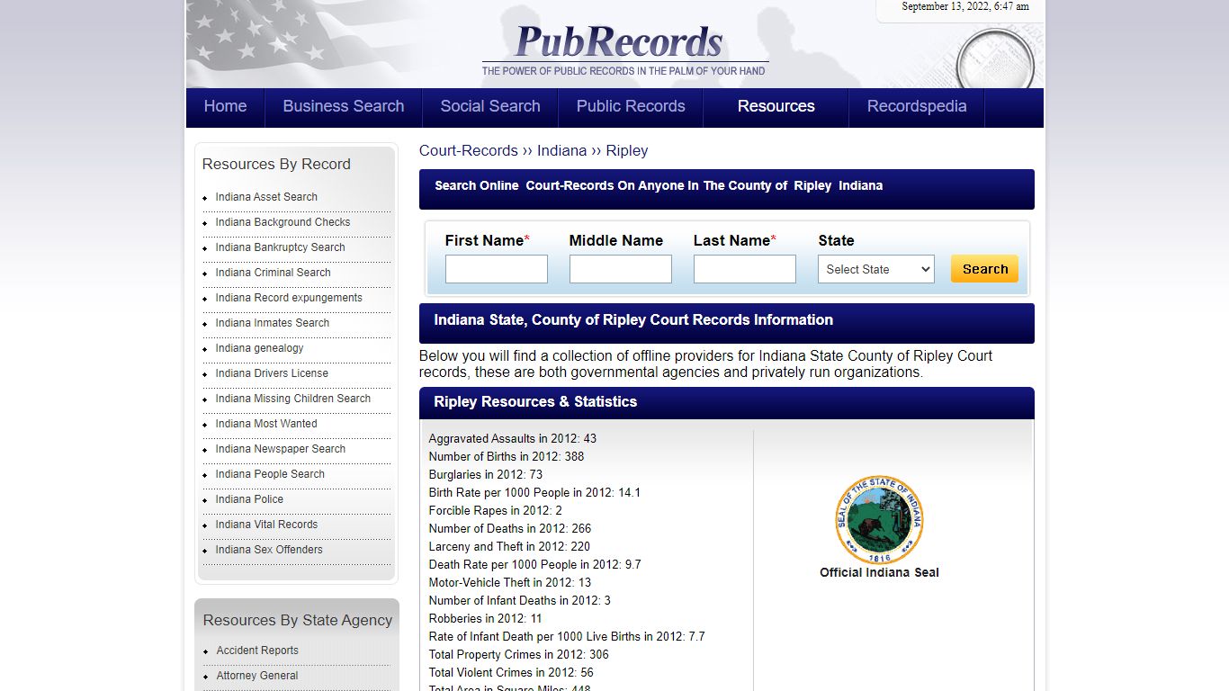 Ripley County, Indiana Court Records - Pubrecords.com